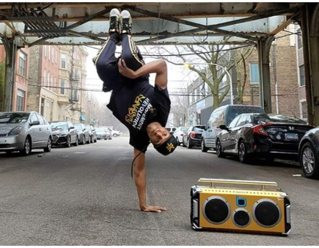 Bluetooth Boombox Flare6 NYC Graffiti | Retro Boombox with Bluetooth Speaker | Includes Rechargeable Lithium Battery, Carrying Strap & Remote | Quality Loud Sound with Bass