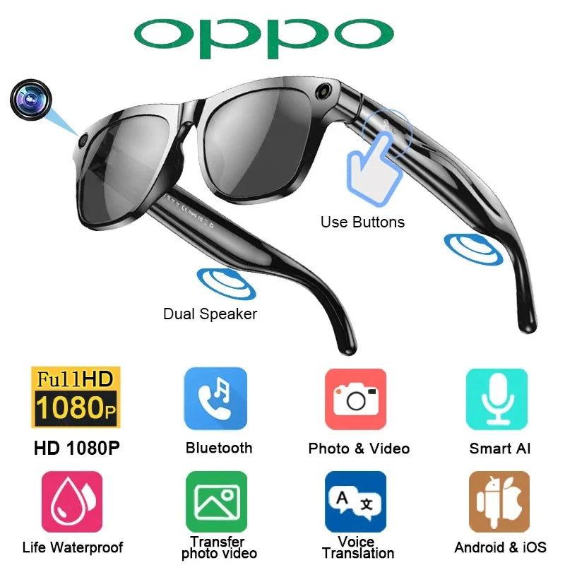 OPPO AI Smart Glasses Ultra Clear Camera Shooting/Recording/Bluetooth/Music Player