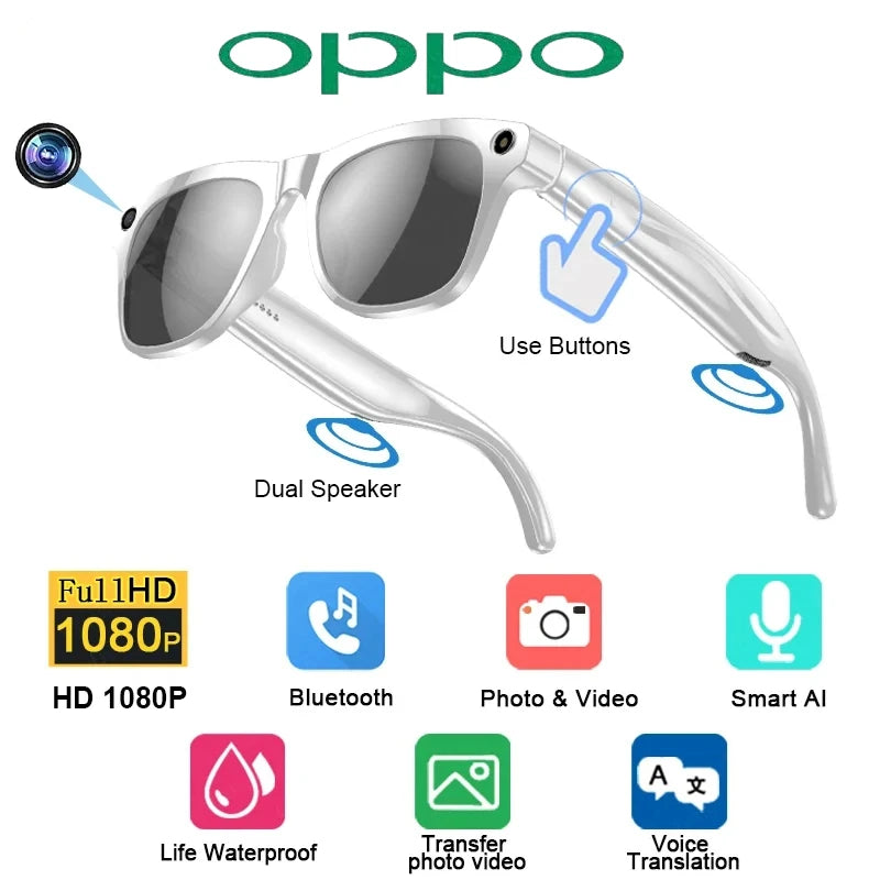 OPPO AI Smart Glasses Ultra Clear Camera Shooting/Recording/Bluetooth/Music Player