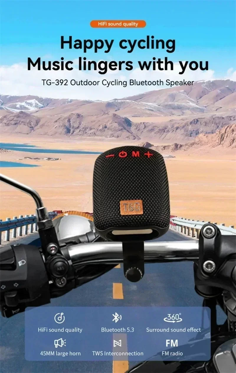 Outdoor Bicycle Bluetooth Speaker Portable Wireless Sound Box Rechargeable Handlebar Speaker Waterproof Bluetooth Speaker